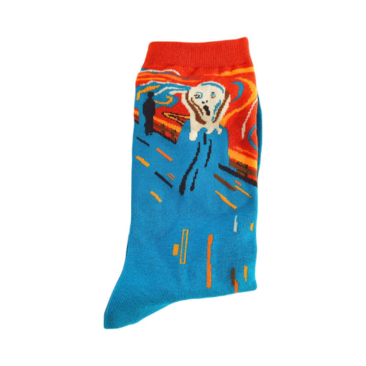 The Scream (M-L) (BLUE) SOCKS NEW!