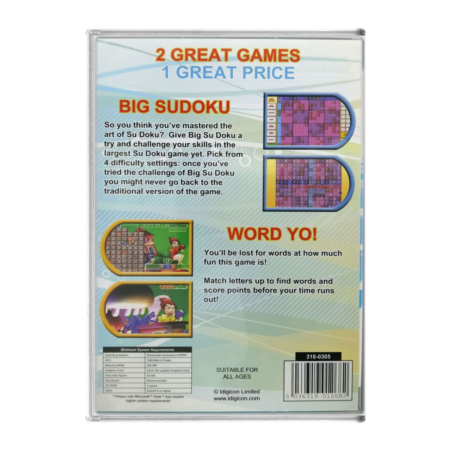 2 Great Games: Sudoku: Big Sudoku + Word Yo