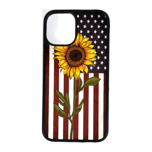 United States USA Flag Sunflower