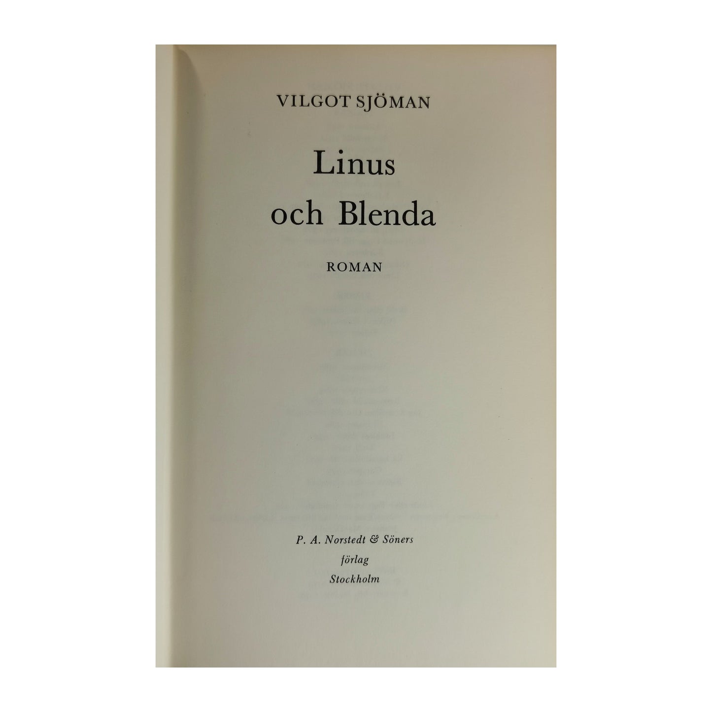 Vilgot Sjöman: Linus Och Blenda