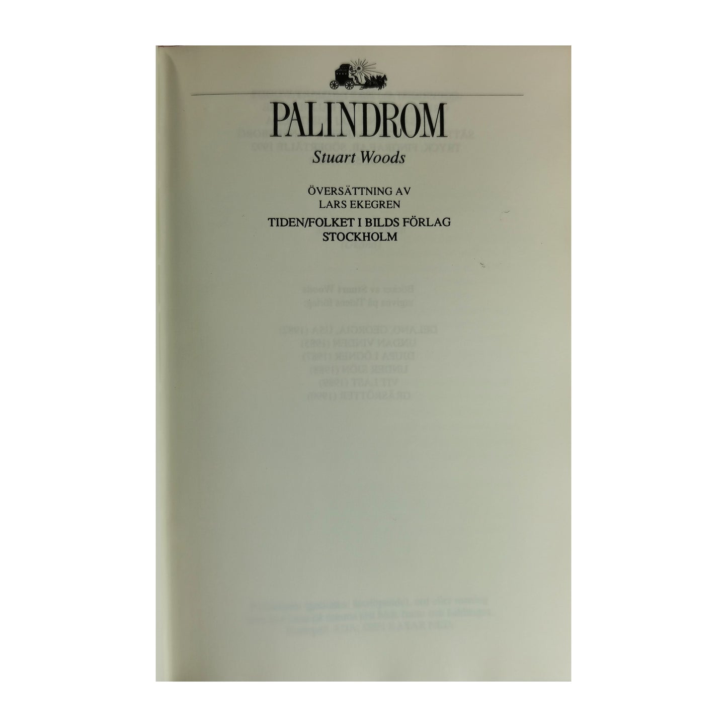 Stuart Woods: Palindrom