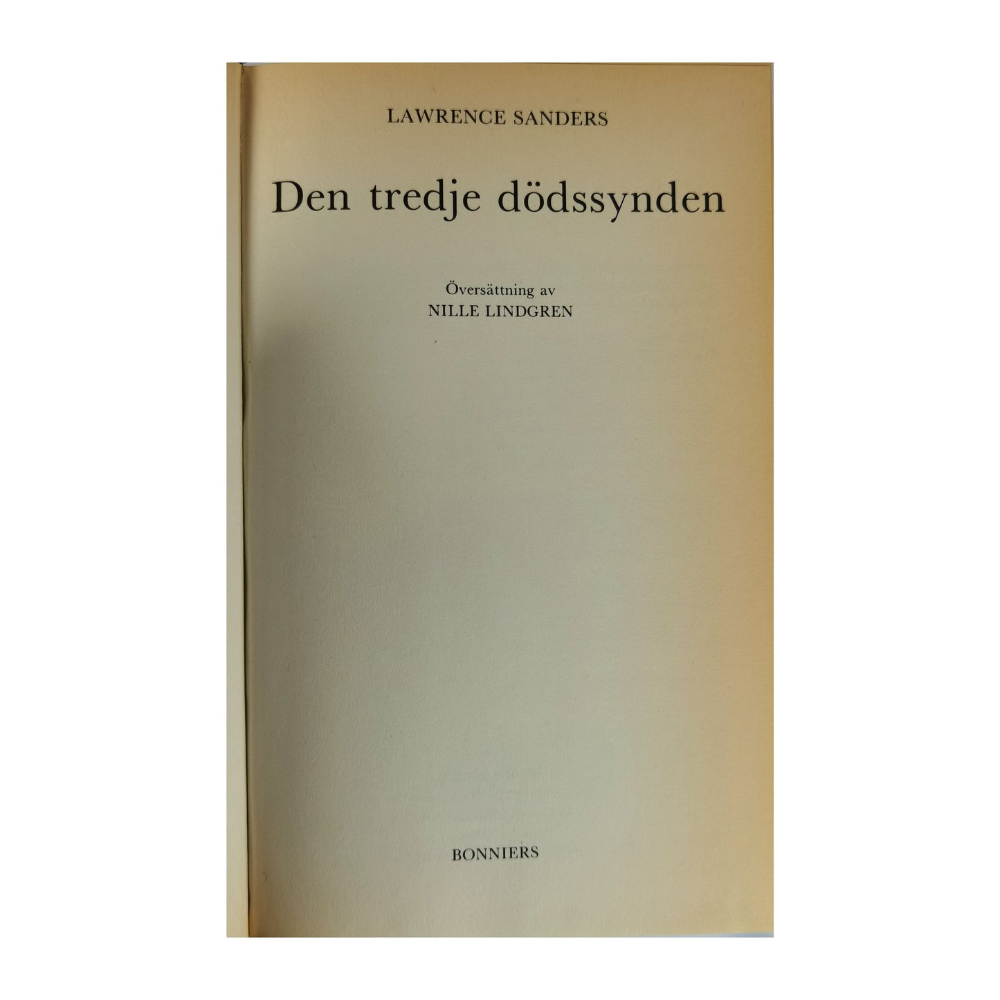 Lawrence Sanders: Den Tredje Dödssynden