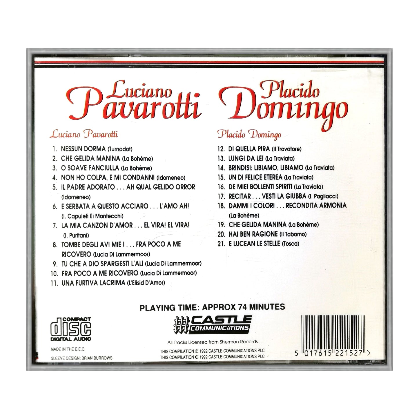 Luciano Pavarotti & Placido Domingo: 21 Tracks