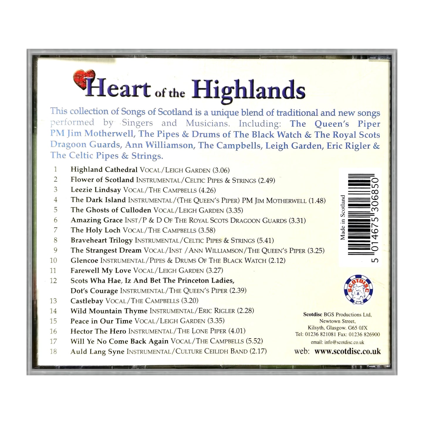 Heart Of The Highlands: The Great Celtic Anthems Of Scotland