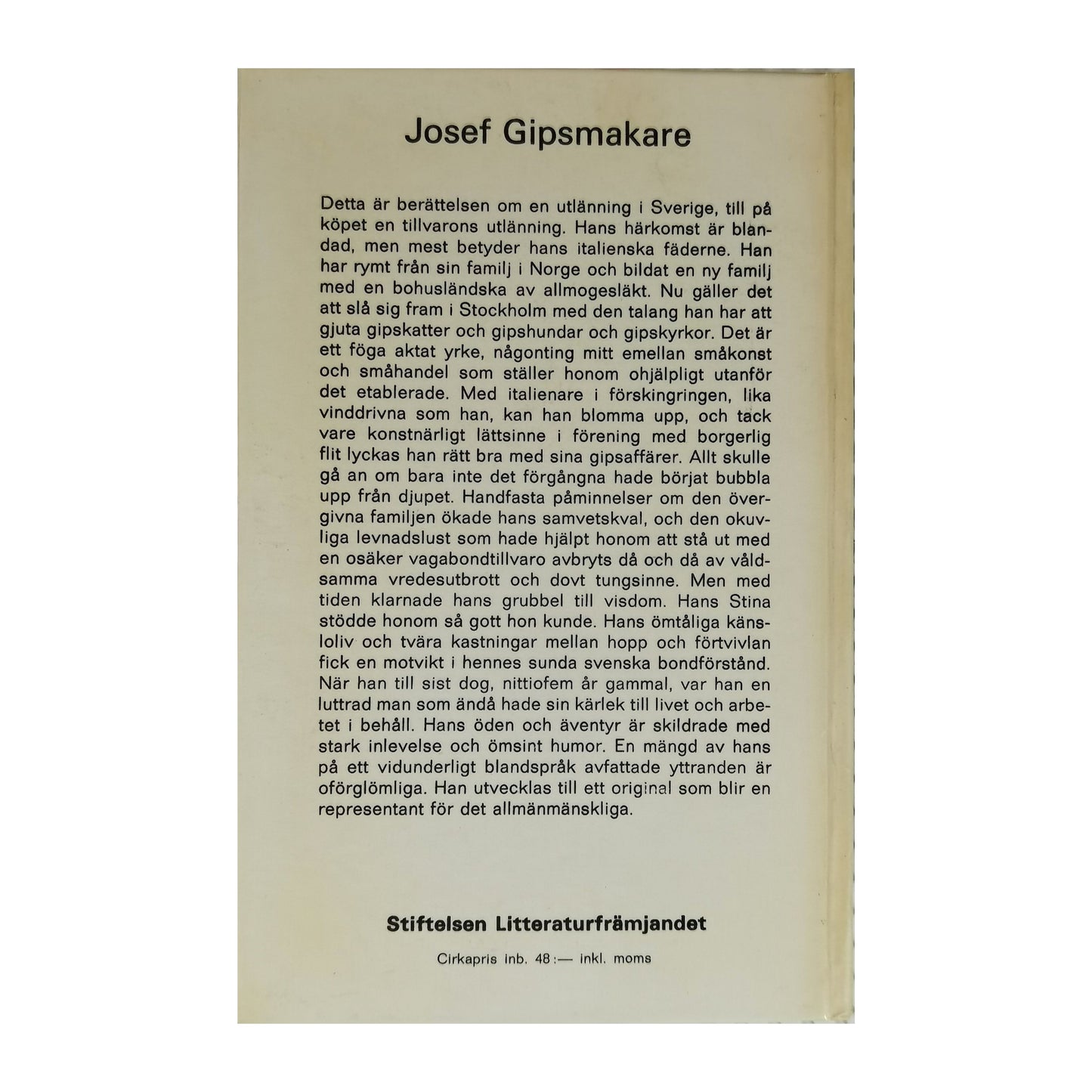 Irja Browallius: Josef Gipsmakare