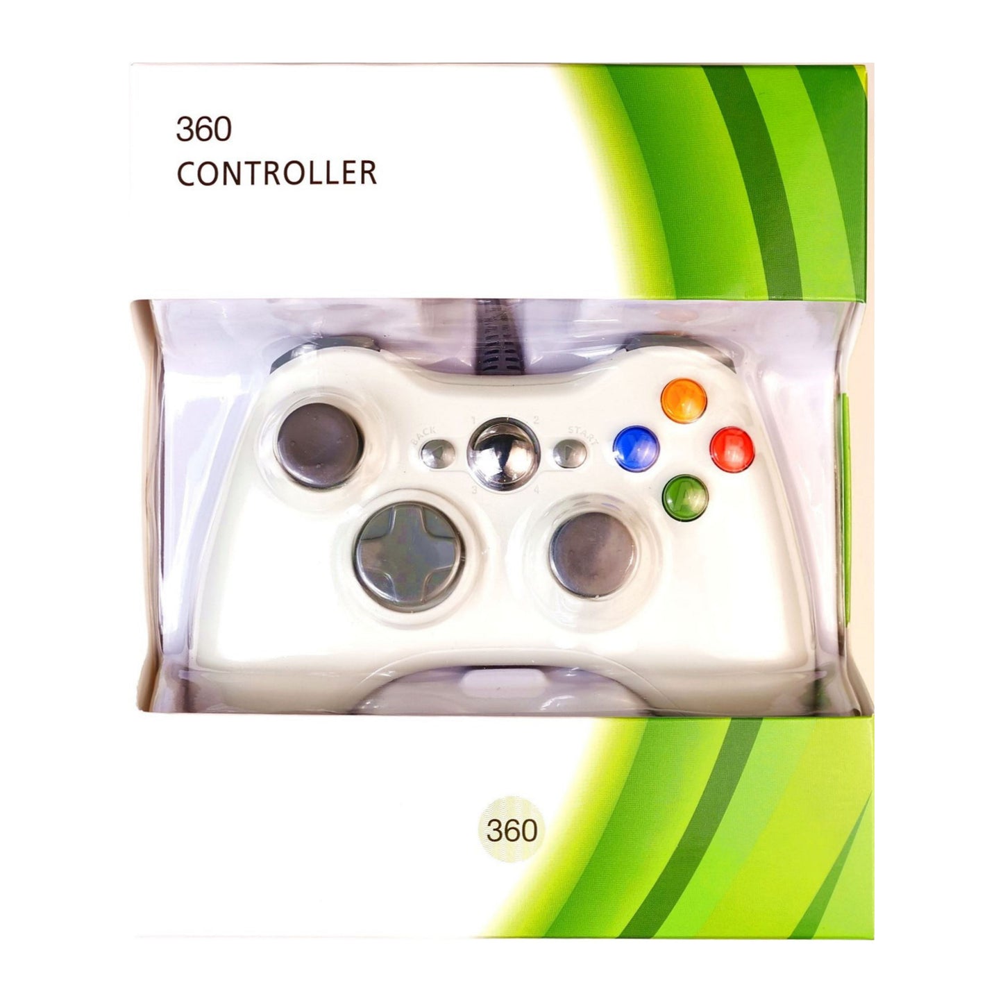 XBOX 360: Controller Wired (White)