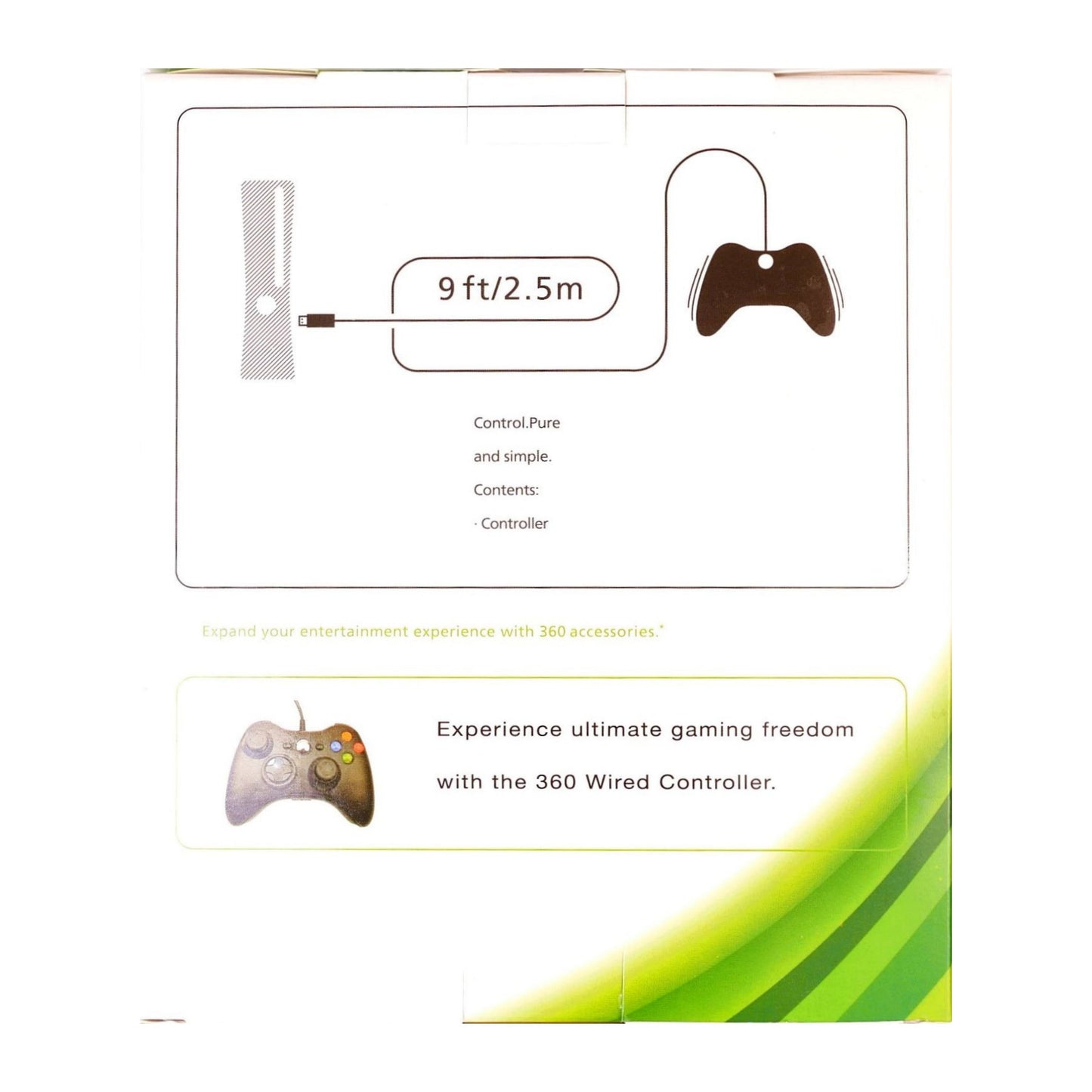 XBOX 360: Controller Wired (White)