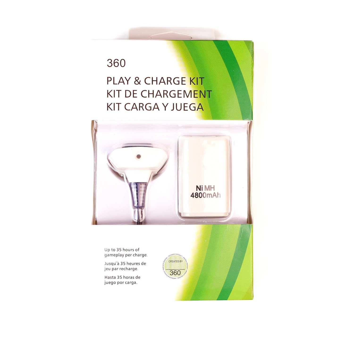 XBOX 360: Charge Kit (White)