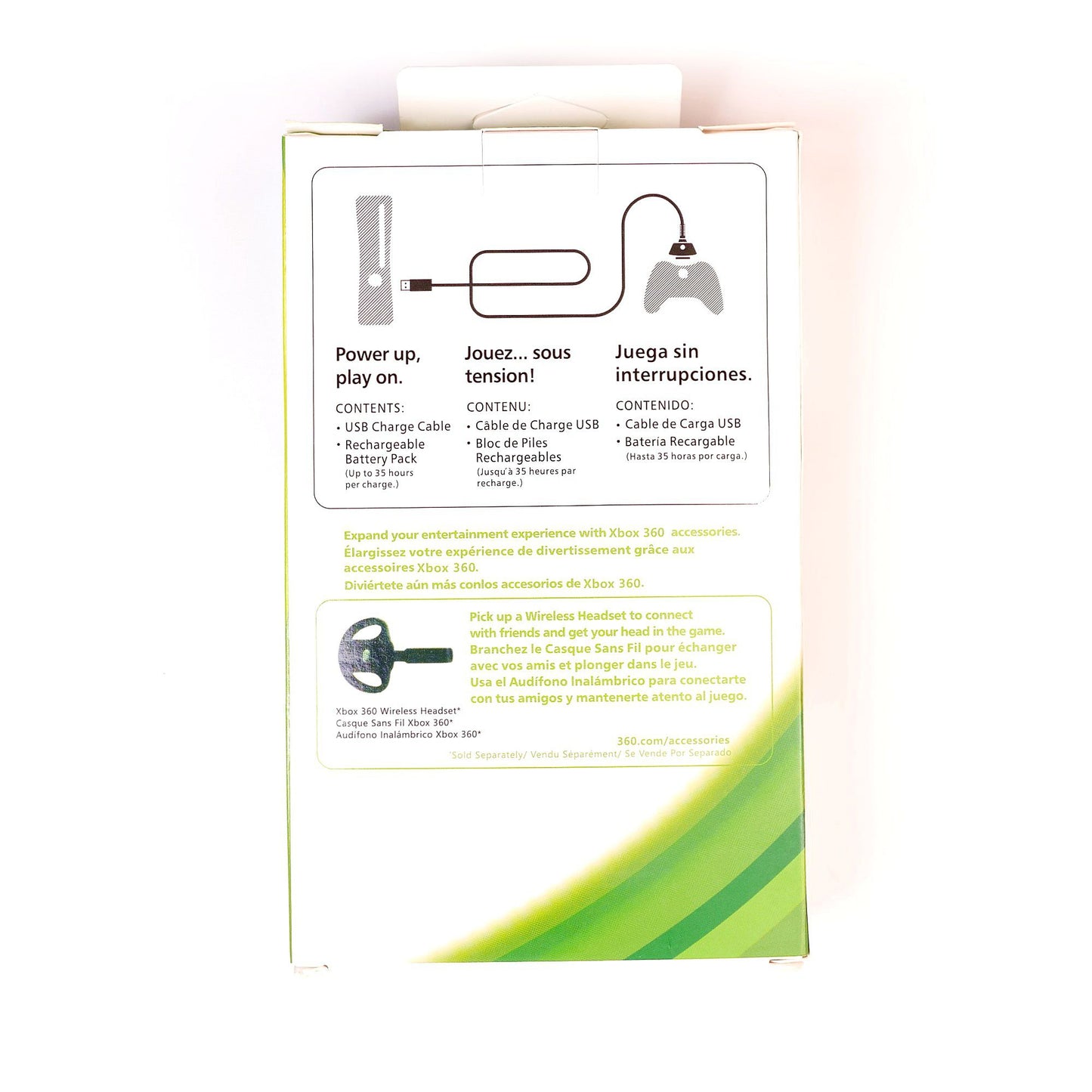 XBOX 360: Charge Kit (White)