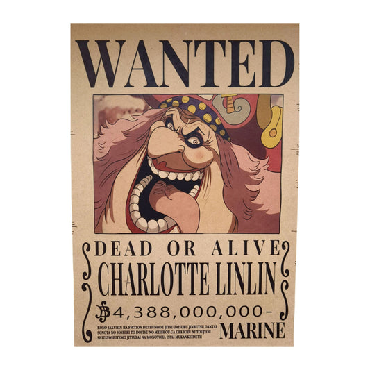 One Piece: Wanted Poster Charlotte Linlin 4388000000 (420mm x 285mm)