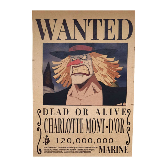 One Piece: Wanted Poster Charlotte Mont-D'Or 120000000 (420mm x 285mm)