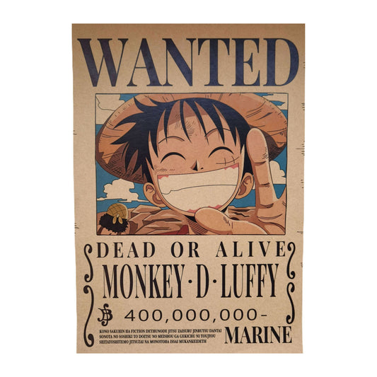 One Piece: Wanted Poster Monkey D. Luffy 400000000 (420mm x 285mm)