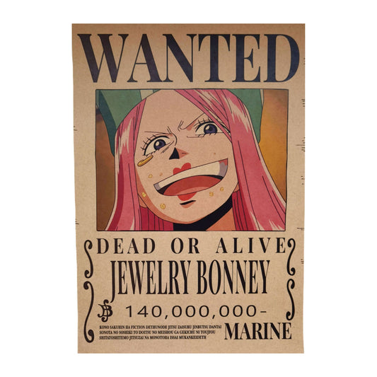 One Piece: Wanted Poster Jewelry Bonney 140000000 (420mm x 285mm)