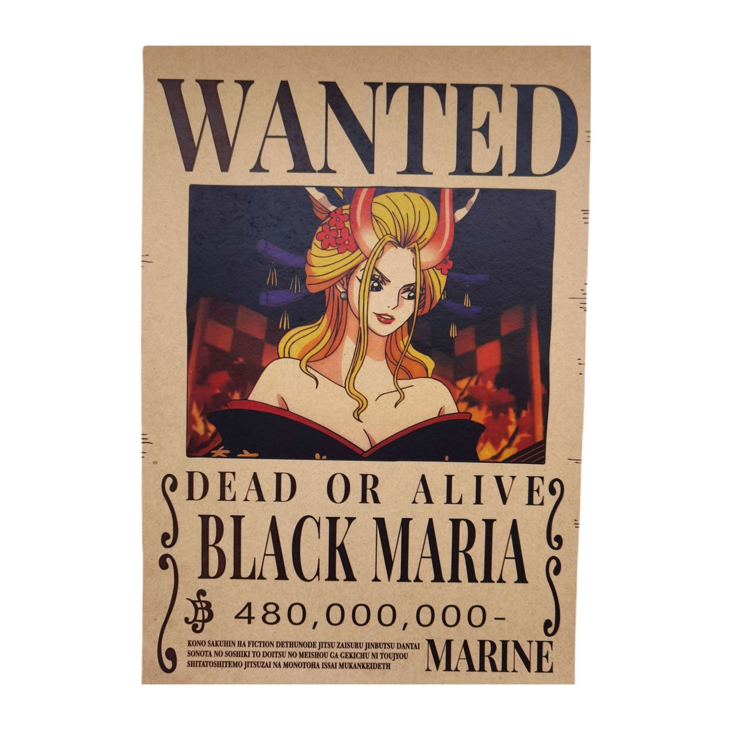 One Piece: Wanted Poster Black Maria 480000000 (420mm x 285mm)