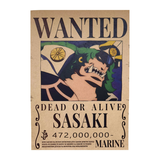 One Piece: Wanted Poster Sasaki 472000000 (420mm x 285mm)