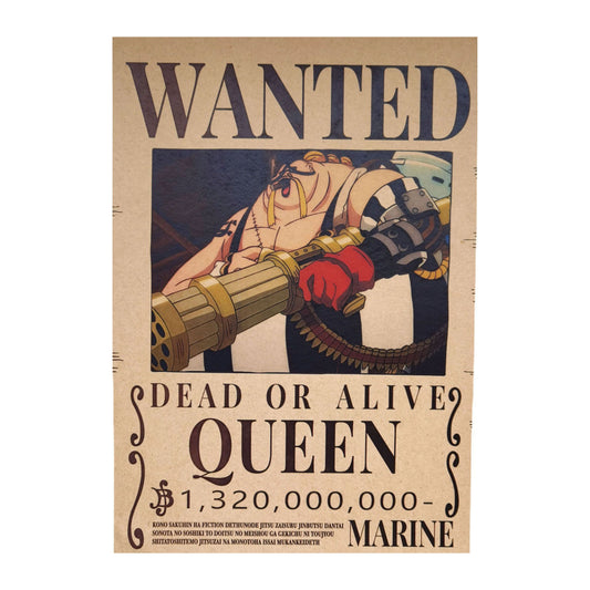 One Piece: Wanted Poster Queen 1320000000 (420mm x 285mm)