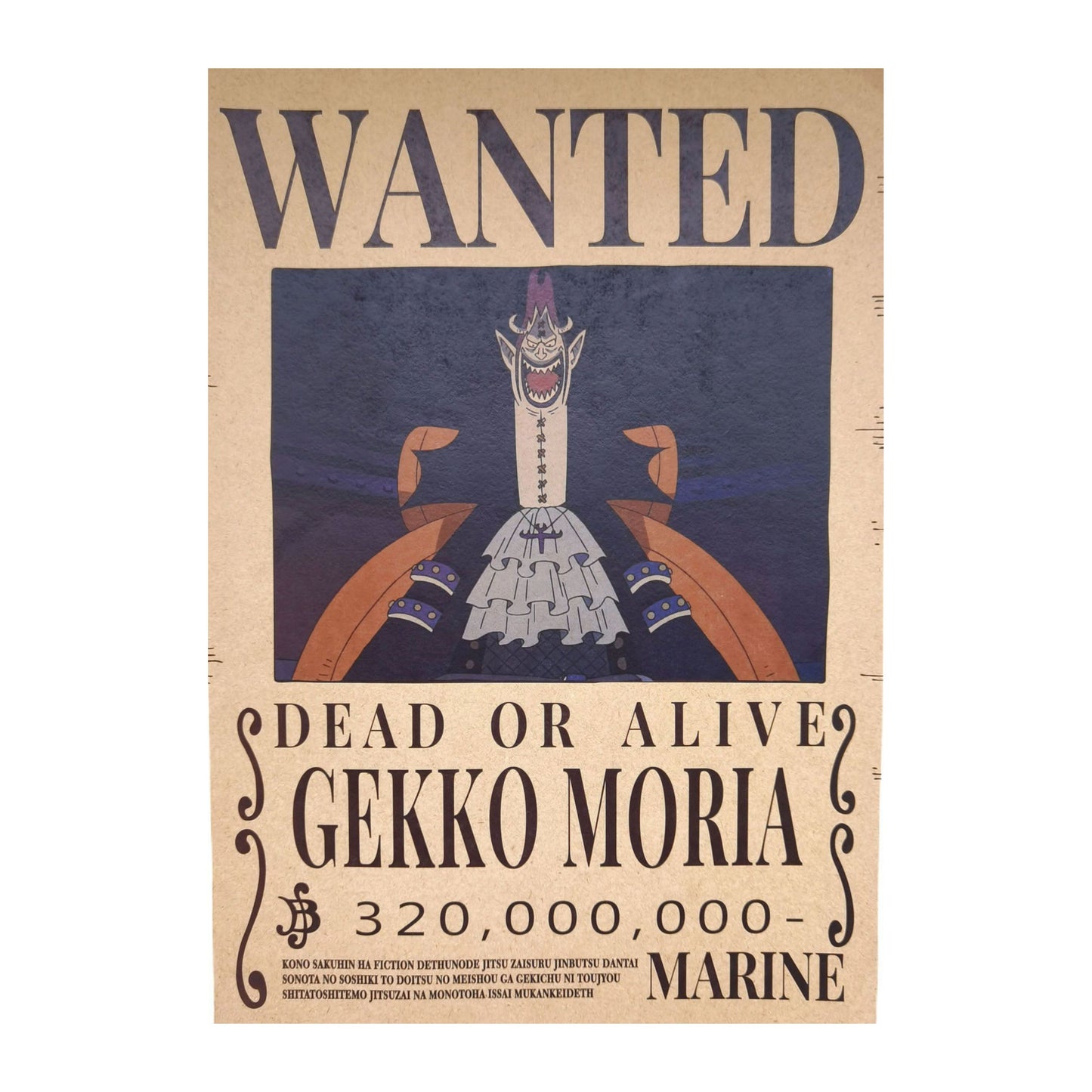 One Piece: Wanted Poster Gekko Moria 320000000 (420mm x 285mm)