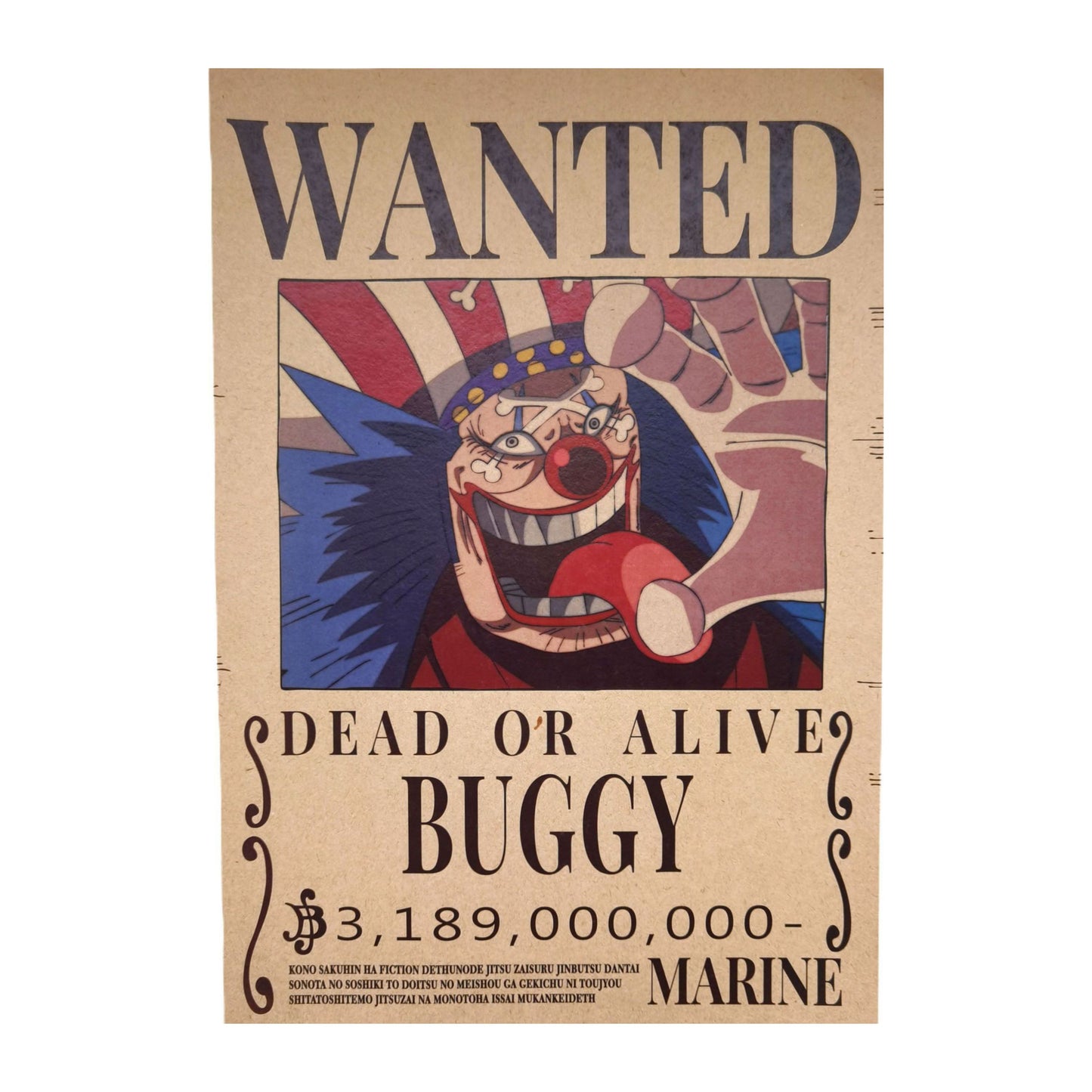 One Piece: Wanted Poster Buggy 3189000000 (420mm x 285mm)