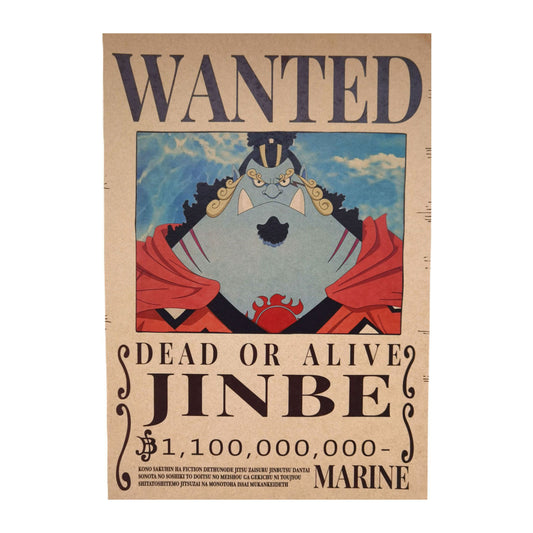 One Piece: Wanted Poster Jinbe 1100000000 (420mm x 285mm)