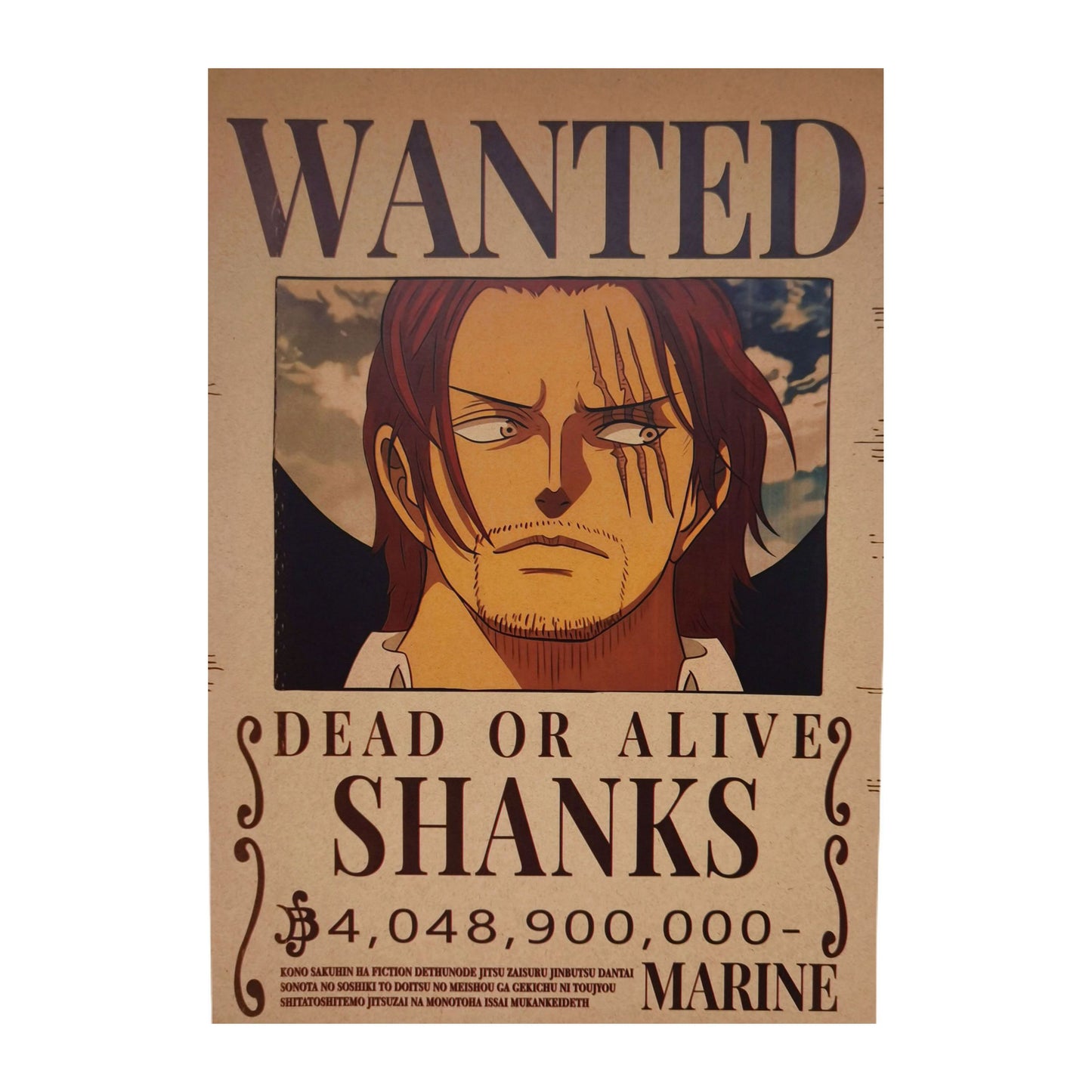 One Piece: Wanted Poster Shanks 4048900000 (420mm x 285mm)