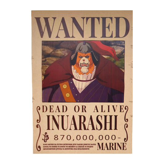 One Piece: Wanted Poster Inuarashi 870000000 (420mm x 285mm)