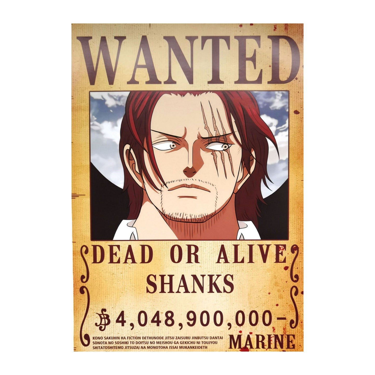 One Piece: Wanted Poster Shanks 4048900000 (ART2) (420mm x 285mm)