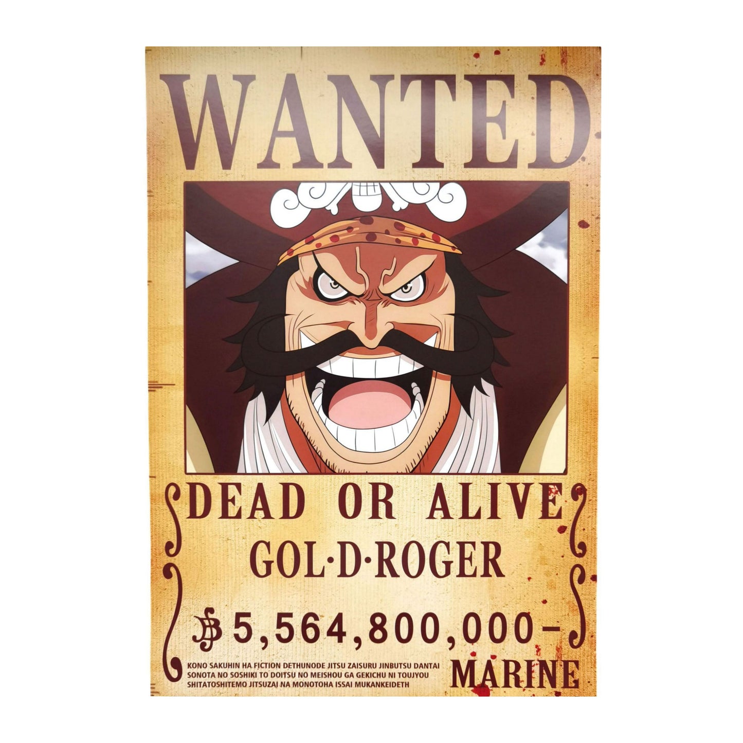 One Piece: Wanted Poster Gol D. Roger 5564800000 (ART2) (420mm x 285mm)