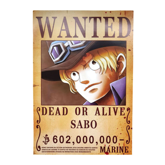 One Piece: Wanted Poster Sabo 602000000 (420mm x 285mm)