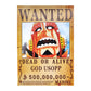 One Piece: Wanted Poster God Usopp 500000000 (420mm x 285mm)