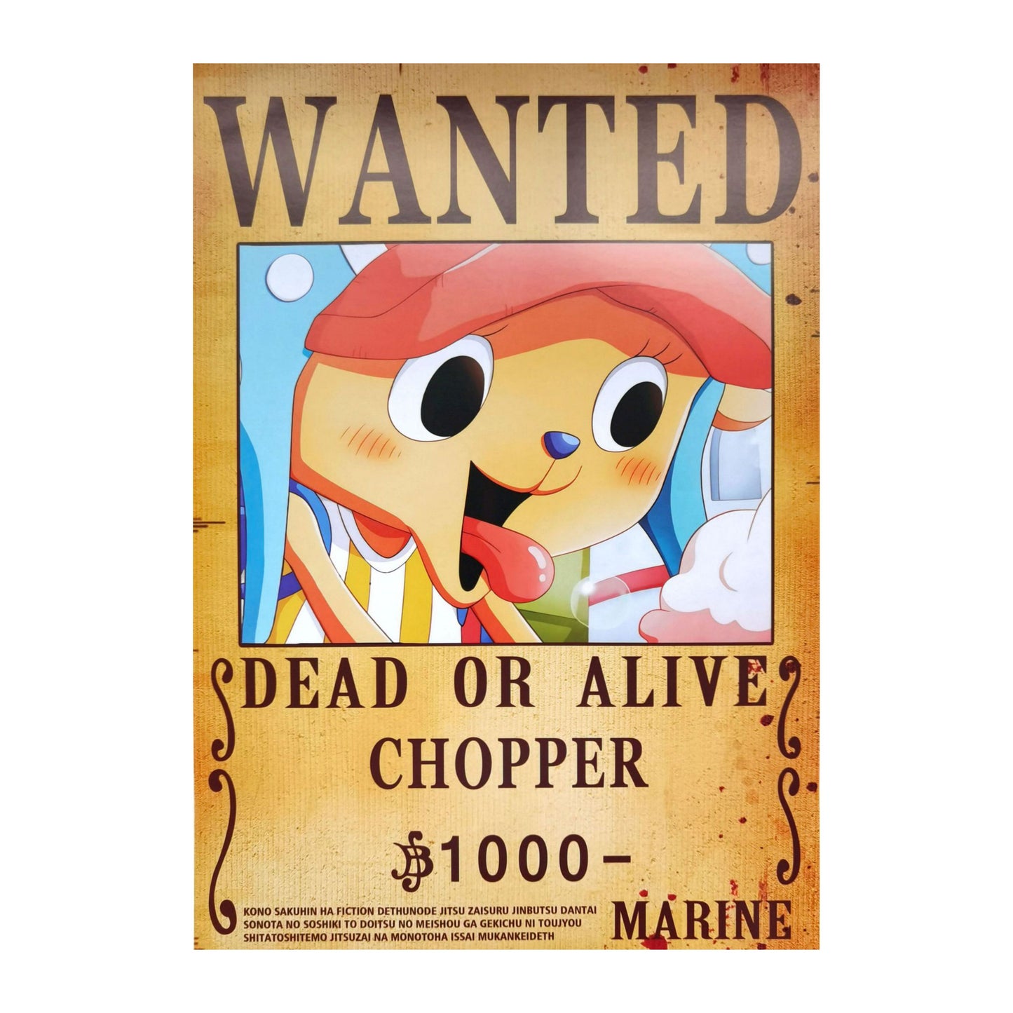 One Piece: Wanted Poster Chopper 1000 (420mm x 285mm)