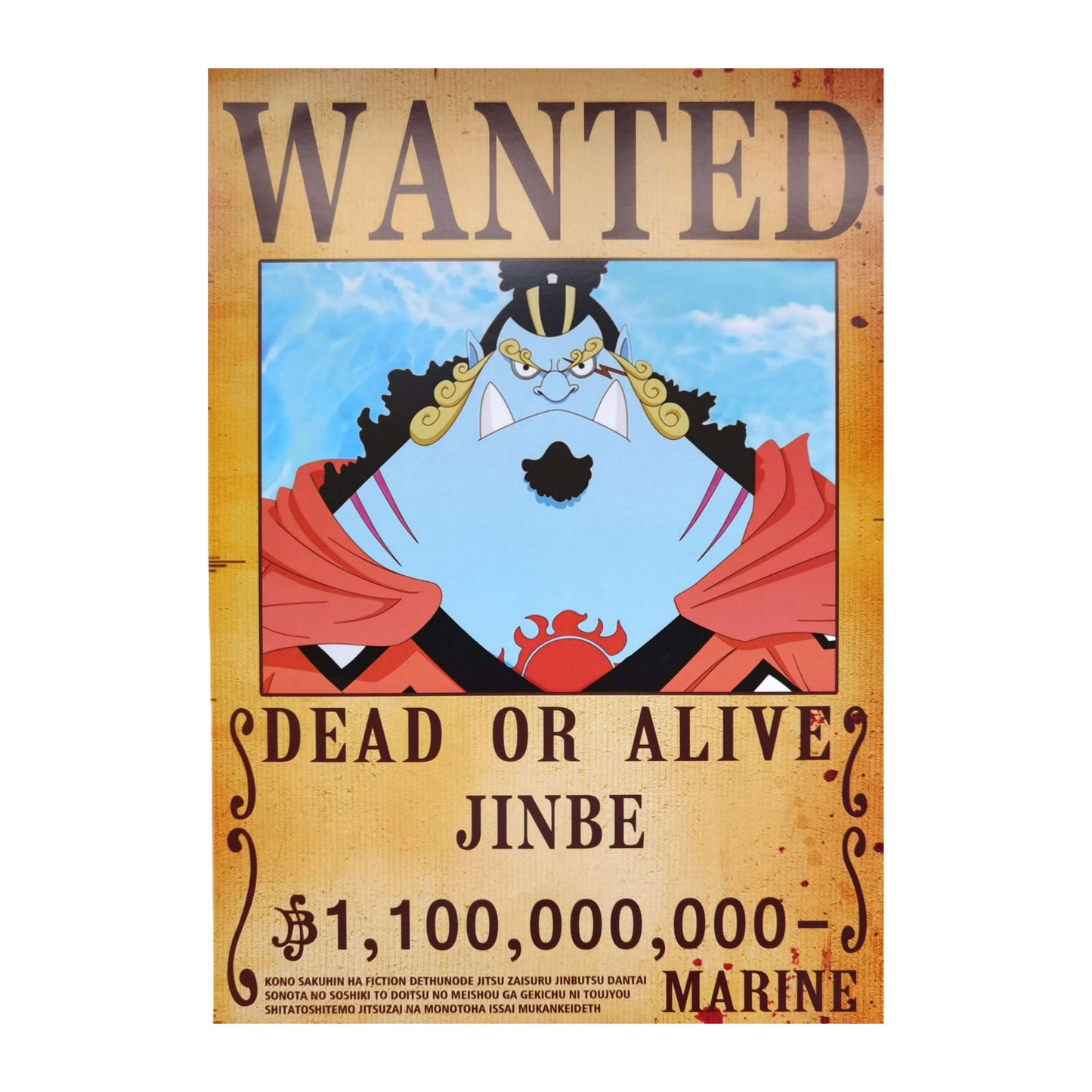 One Piece: Wanted Poster Jinbe 1100000000 (ART2) (420mm x 285mm)