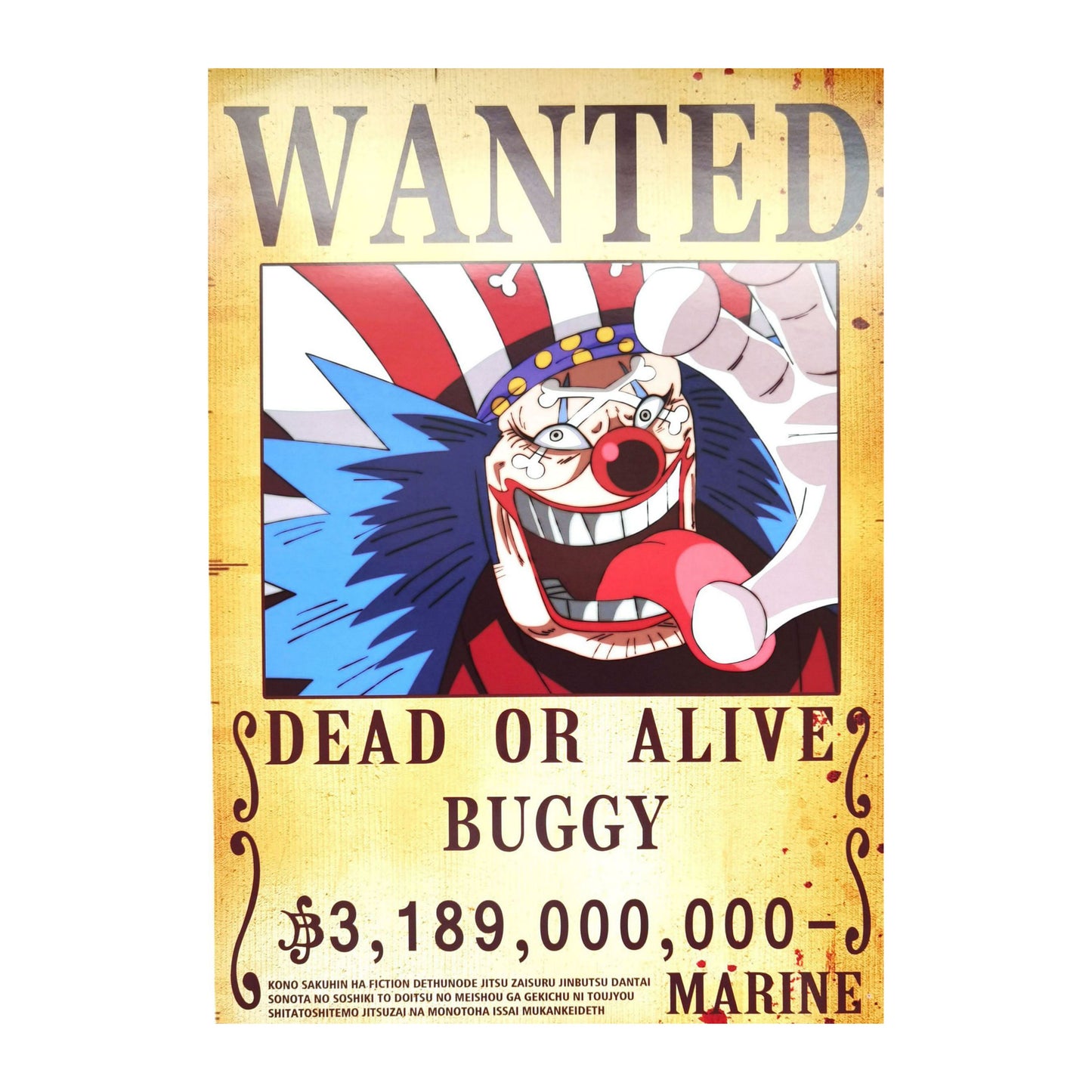 One Piece: Wanted Poster Buggy 3189000000 (ART2) (420mm x 285mm)