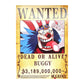 One Piece: Wanted Poster Buggy 3189000000 (ART2) (420mm x 285mm)