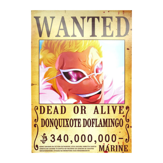 One Piece: Wanted Poster Donquixote Doflamingo 340000000 (ART2) (420mm x 285mm)