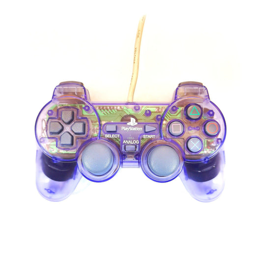 PlayStation 1: Controller Wired SCPH-110 (PURPLE TRANSPARENT) - PS1 Sony