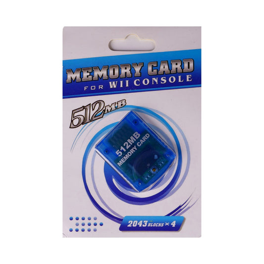 Nintendo WII: Memory Card (512MB) (BLUE TRANSPARENT)