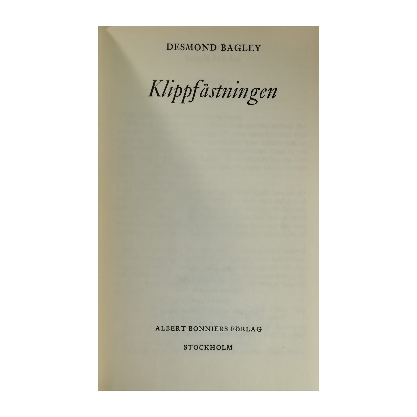 Desmond Bagley: Klippfästningen