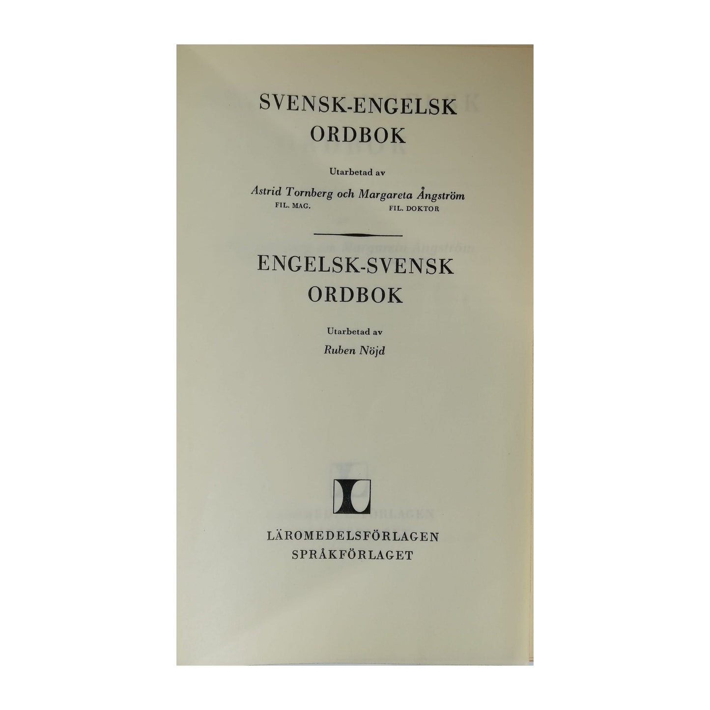 Ruben Nöjd: Svensk-Engelsk Ordbok