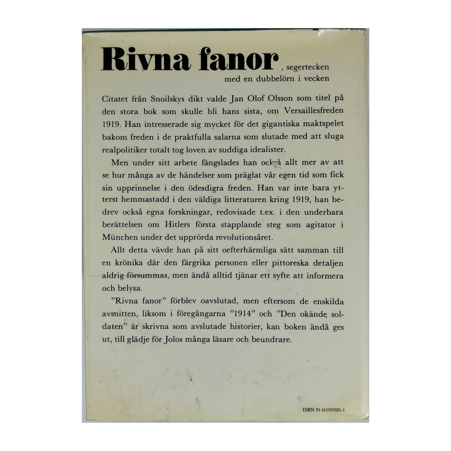 Jan Olof Olsson: Rivna Fanor