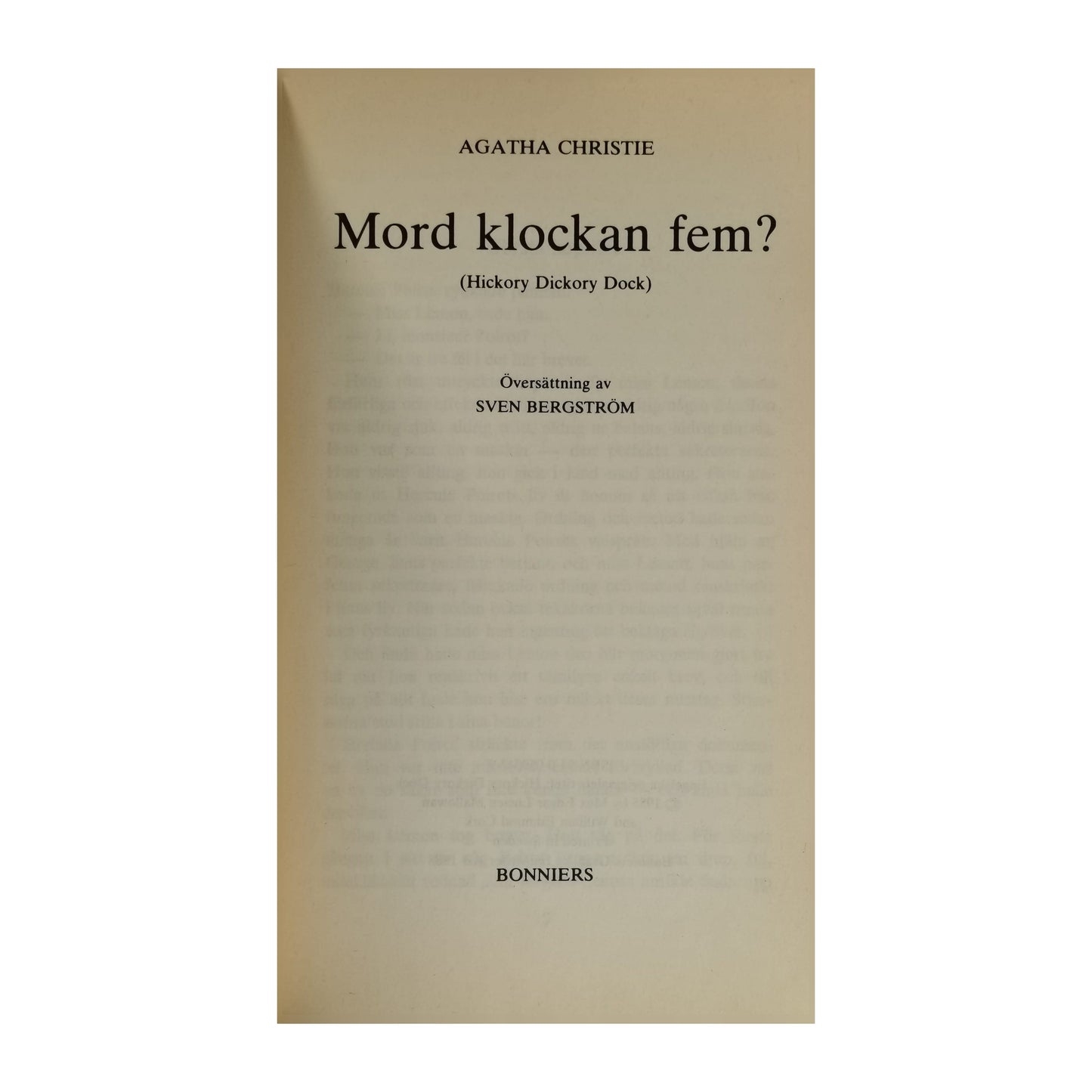 Agatha Christie: Mord Klockan Fem