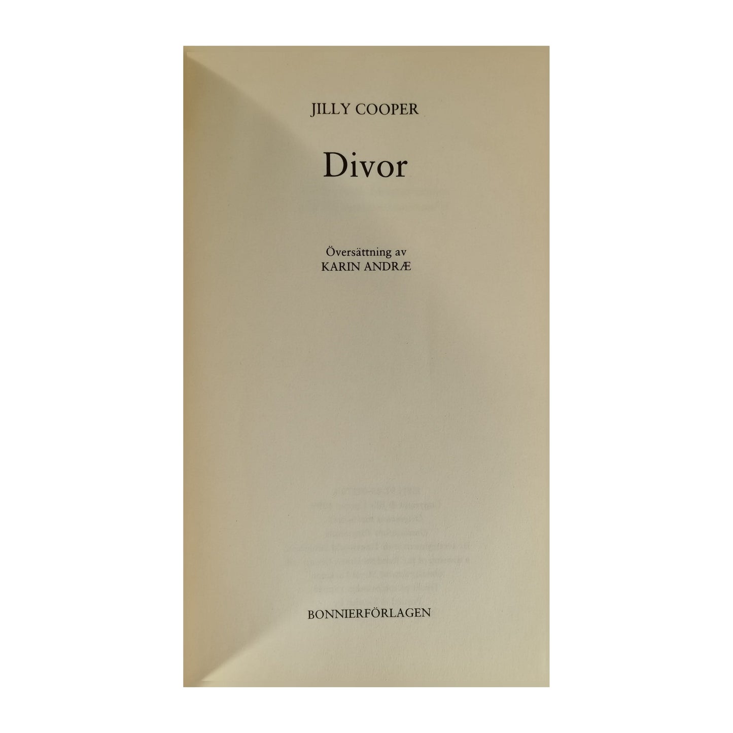 Jilly Cooper: Divor