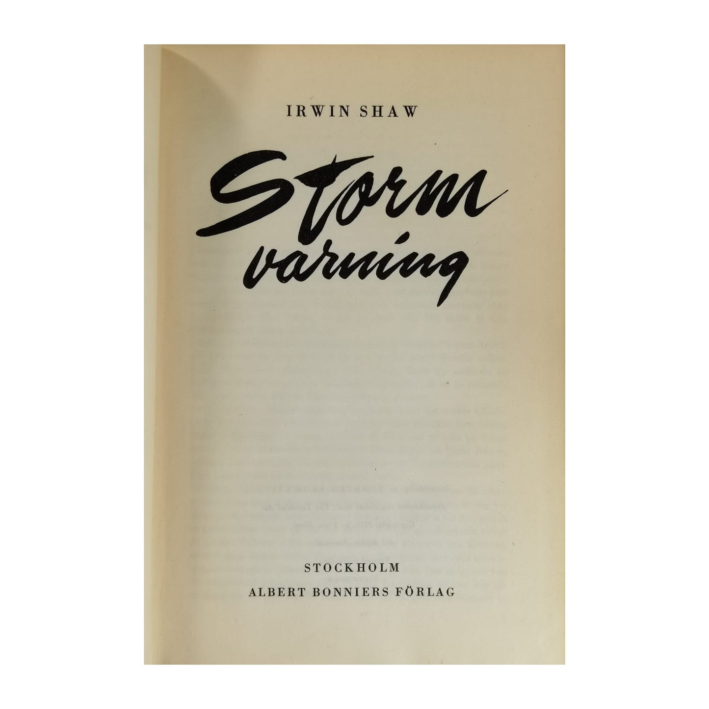 Irwin Shaw: Stormvarning