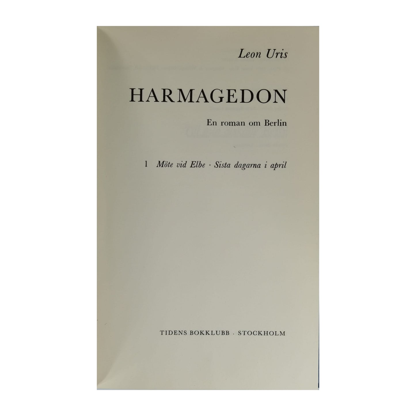 Leon Uris: Harmagedon