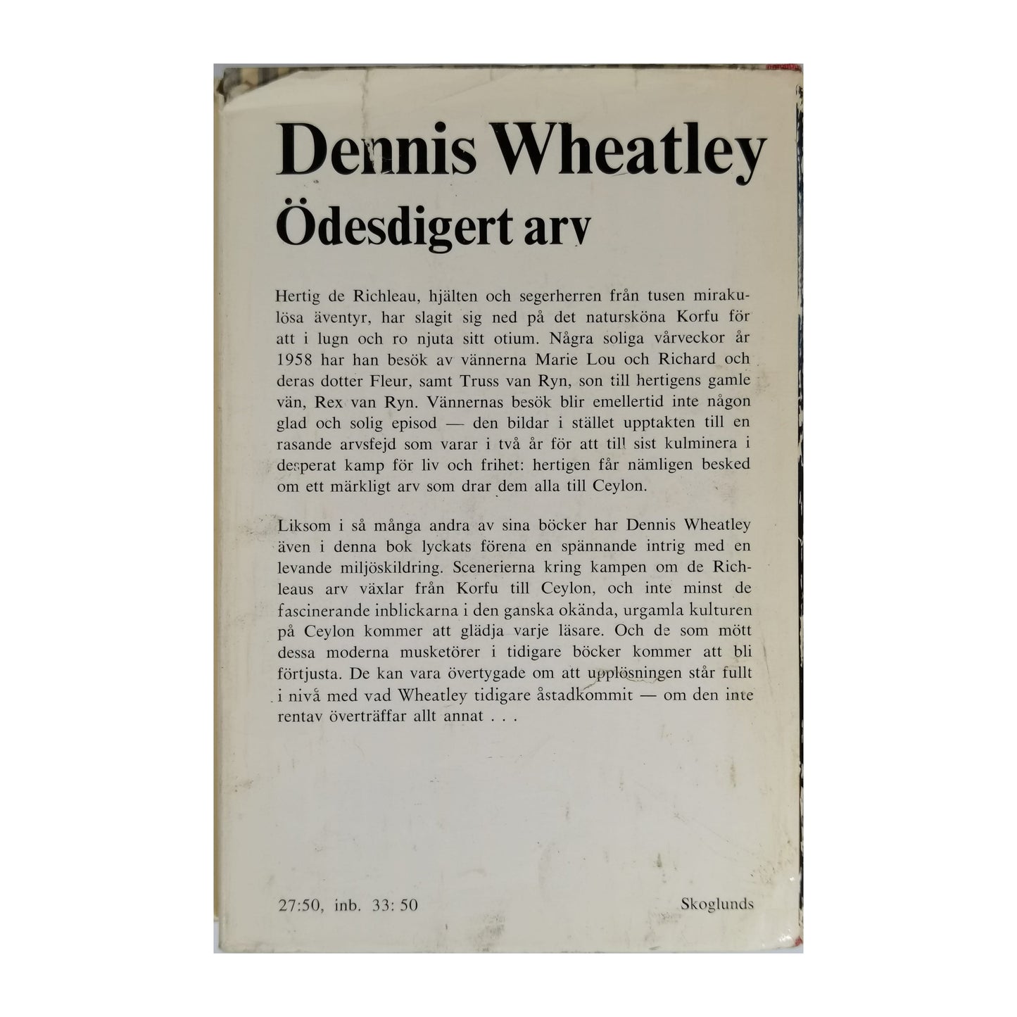 Dennis Wheatley: Ödesdigert Arv