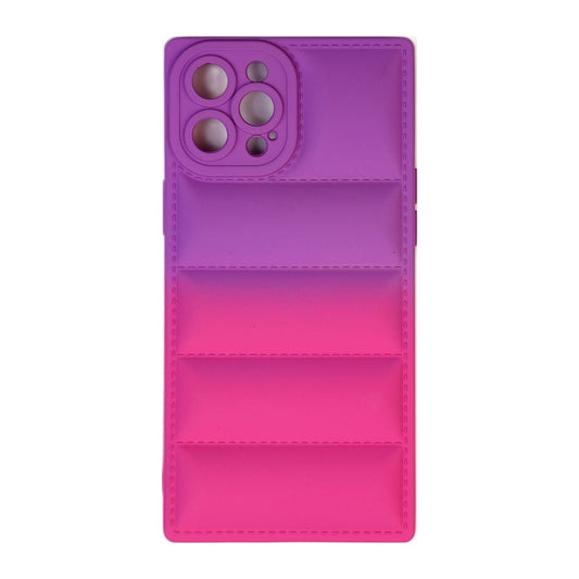 Soft Squares Color Fade Case - (IPhone 12 Pro Max) (PURPLE/pink) (TPU)