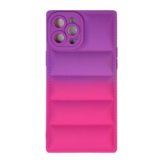 Soft Squares Color Fade Case - (IPhone 12/12 Pro) (PURPLE/pink) (TPU)