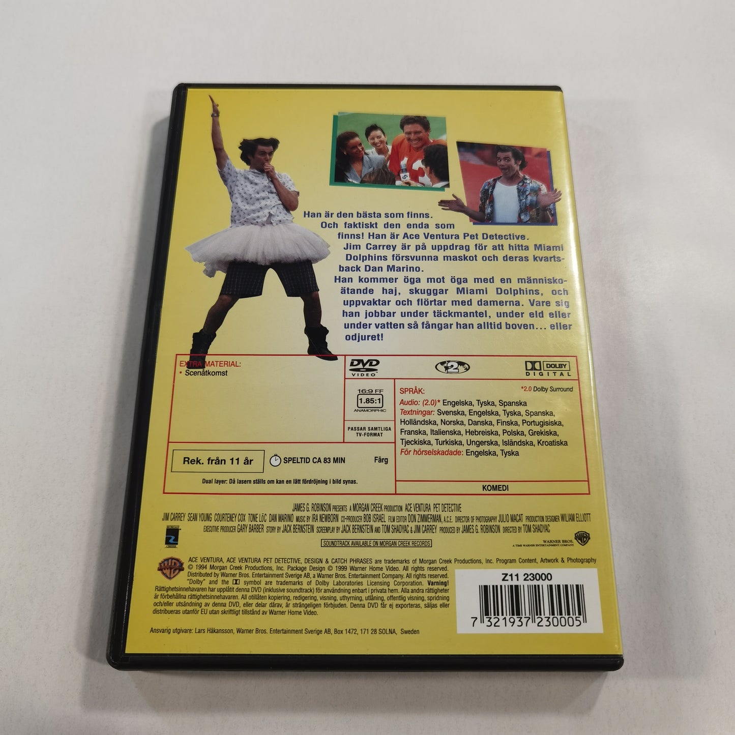 Ace Ventura: Pet Detective ( Den Galopperade Detektiven ) (1994) - DVD SE 1999