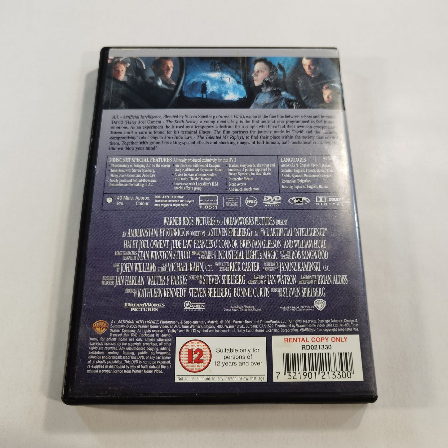 A.I. Artificial Intelligence (2001) - DVD UK 2002 RC