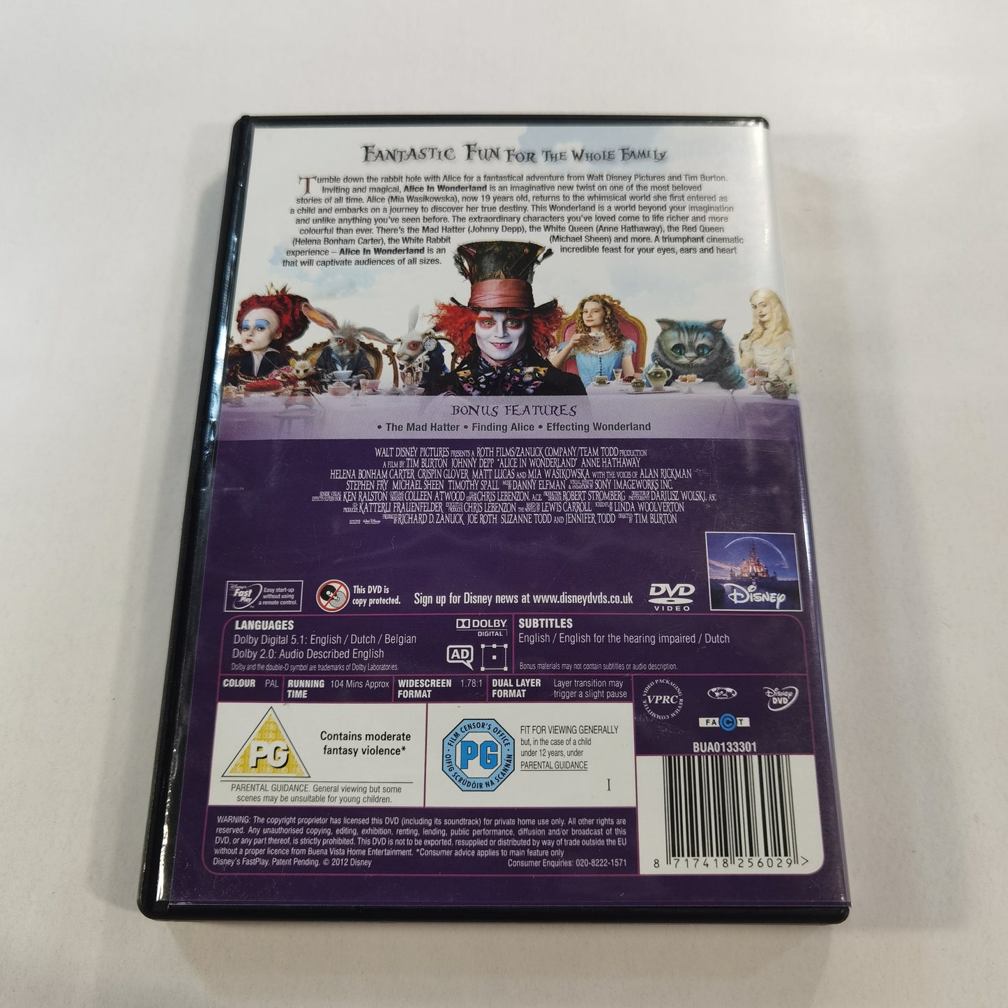 Alice in Wonderland (2010) - DVD UK Z1A