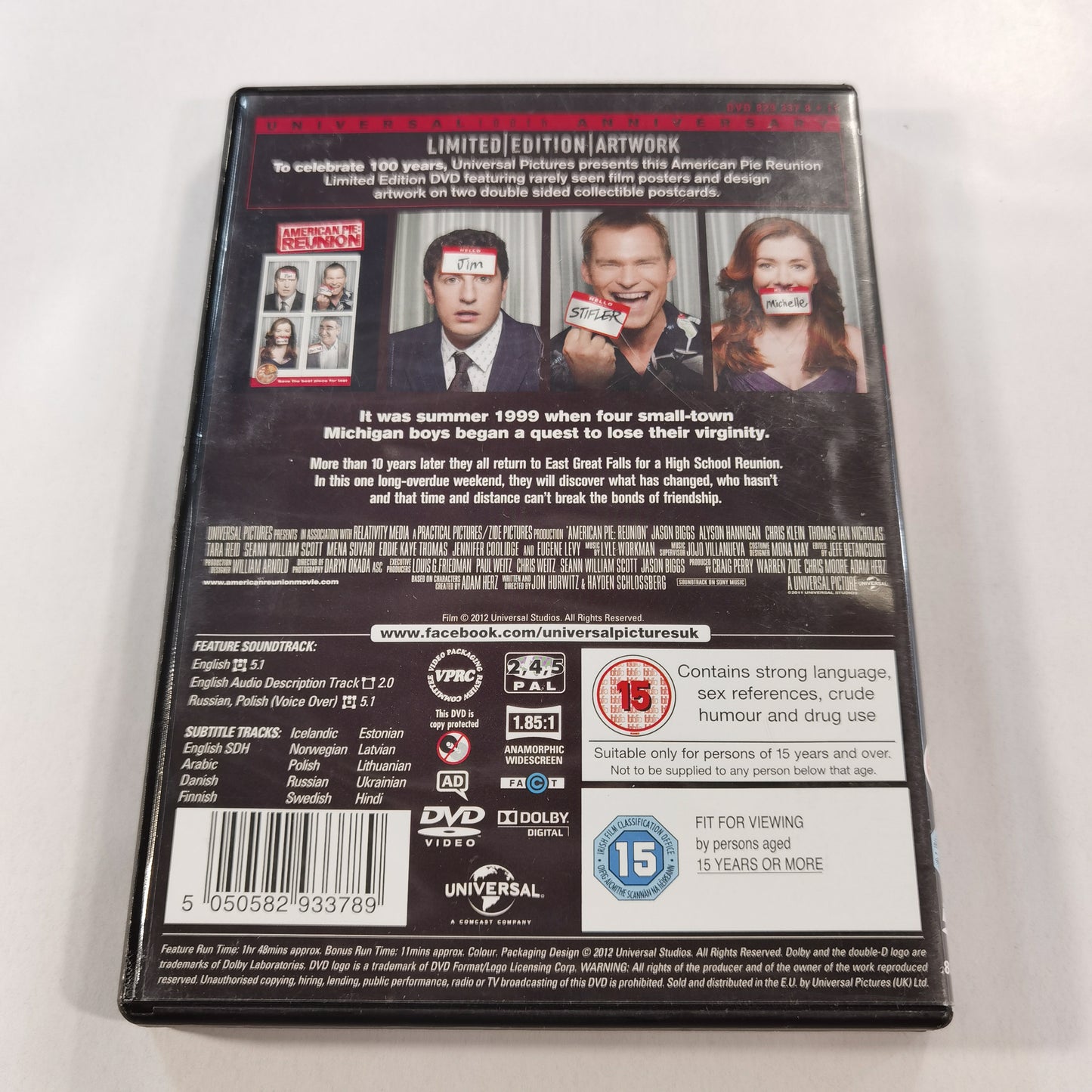 American Reunion (2012) - DVD UK 2012 Limited Edition Artwork